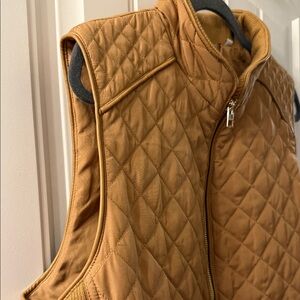 Quilted Tan Vest for Women